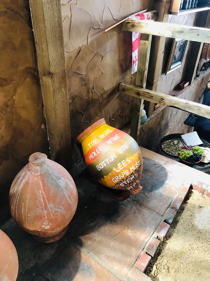 The first ever Georgian Qveveri Museum and Marani at the Plumpton Agricultural College marani museum at Plumpton Agricultural College